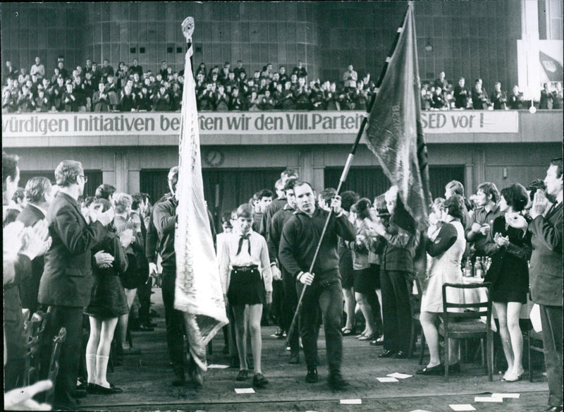 FDJ district delegate conference in Karl-Marx-Stadt - Vintage Photograph