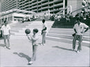1972 SUMMER GAMES BASKETBALL VOLLEYBALL WATERBALL KEYSTONE CANNOT CLAI MUSIC - Vintage Photograph