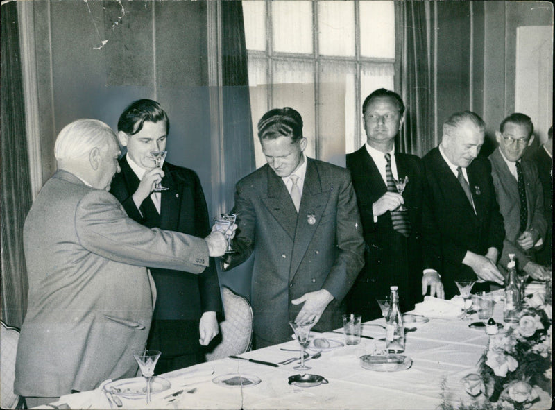 Wilhelm Pieck, Manfred Ewald, Gustav Adolf Schur - Vintage Photograph