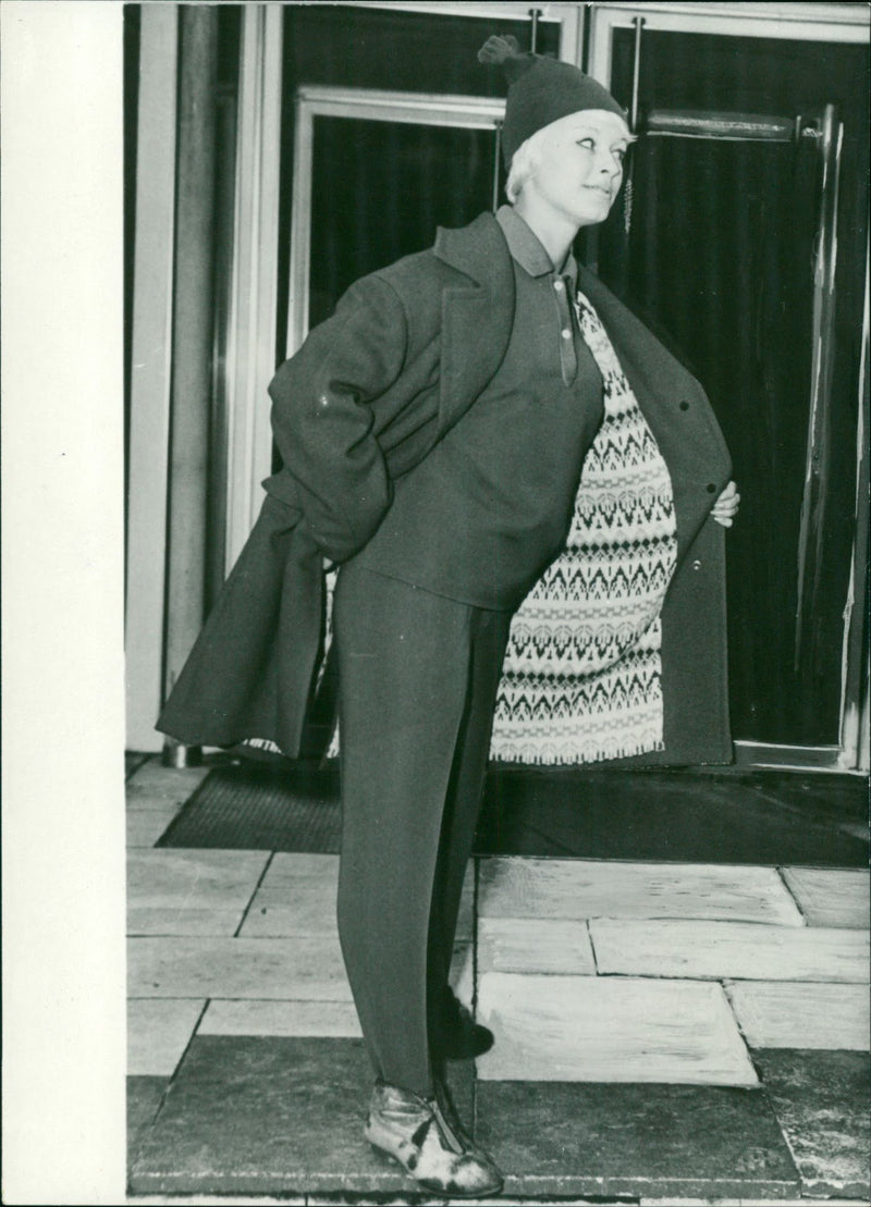 Women's coat for the 1960 Winter Olympics - Vintage Photograph