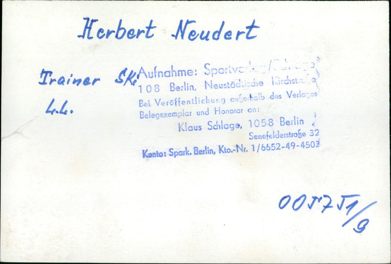 Herbert Neudert - Vintage Photograph