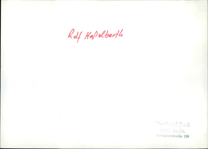 Rolf Haßelbarth - Vintage Photograph