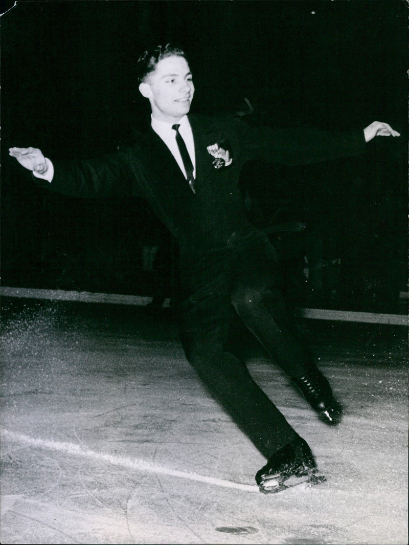 Donald Jackson at the 1962 World Figure Skating Championships - Vintage Photograph