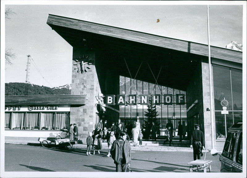 Railway station in Seefeld - Vintage Photograph