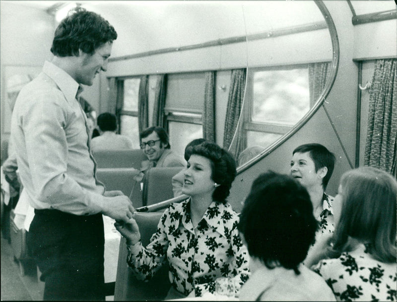 The birthday of Manuela Gross during the 12th Winter Olympics in 1976 - Vintage Photograph