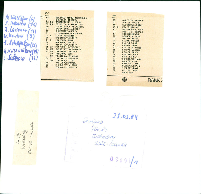 OLIMPIC WINTER PLAYING JAMES DRIVER MICHAEL VLADIMIR FILM - Vintage Photograph