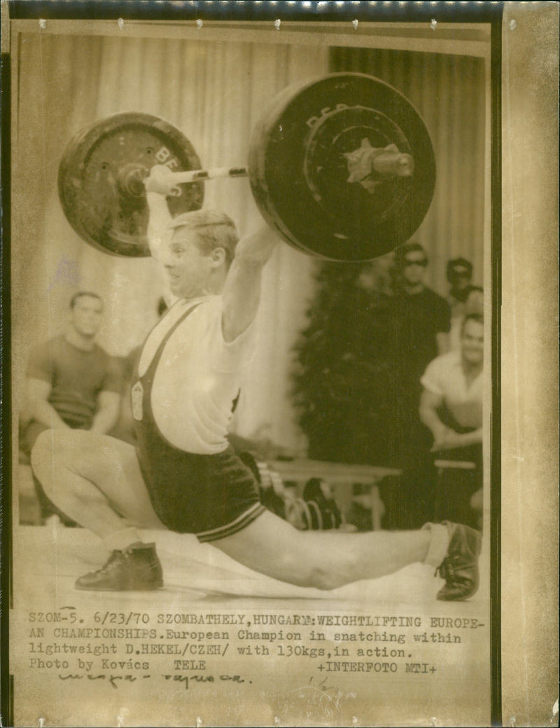 Ondrej Hekel, European weightlifting champion - Vintage Photograph