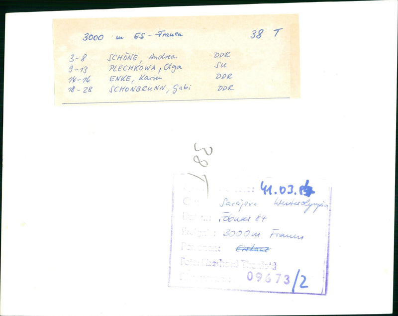 OLYMPIC WINTER PLAYING THONFELD SARAJEVO WESTEROLYMPIA COUAR PROLONT FILM - Vintage Photograph