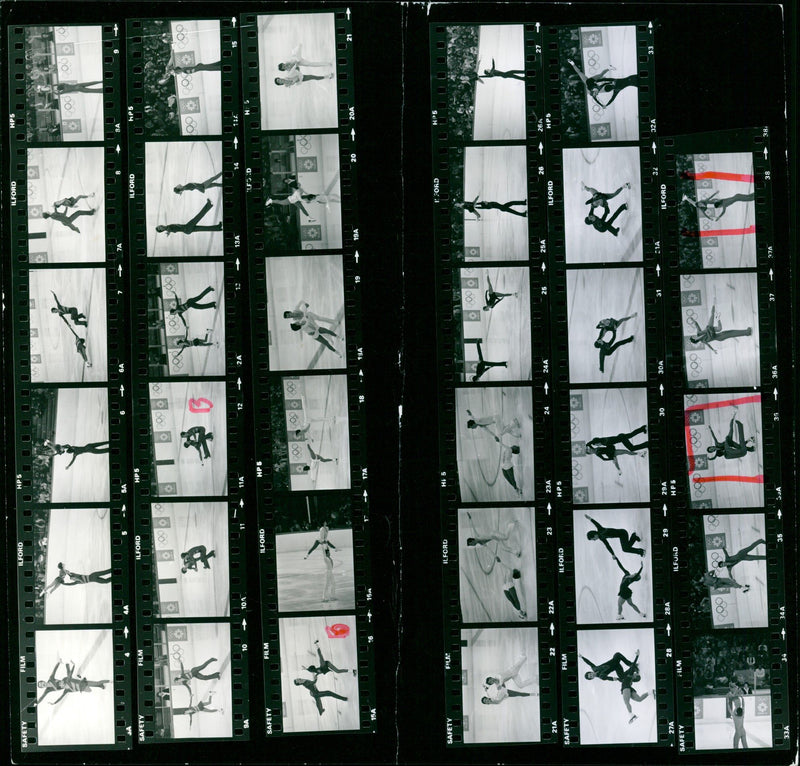 OLIMPIC WINTER SPIEVE SPRATELO COUPLES DPR PARKSLER BABETTE SCH JOHN FILM - Vintage Photograph