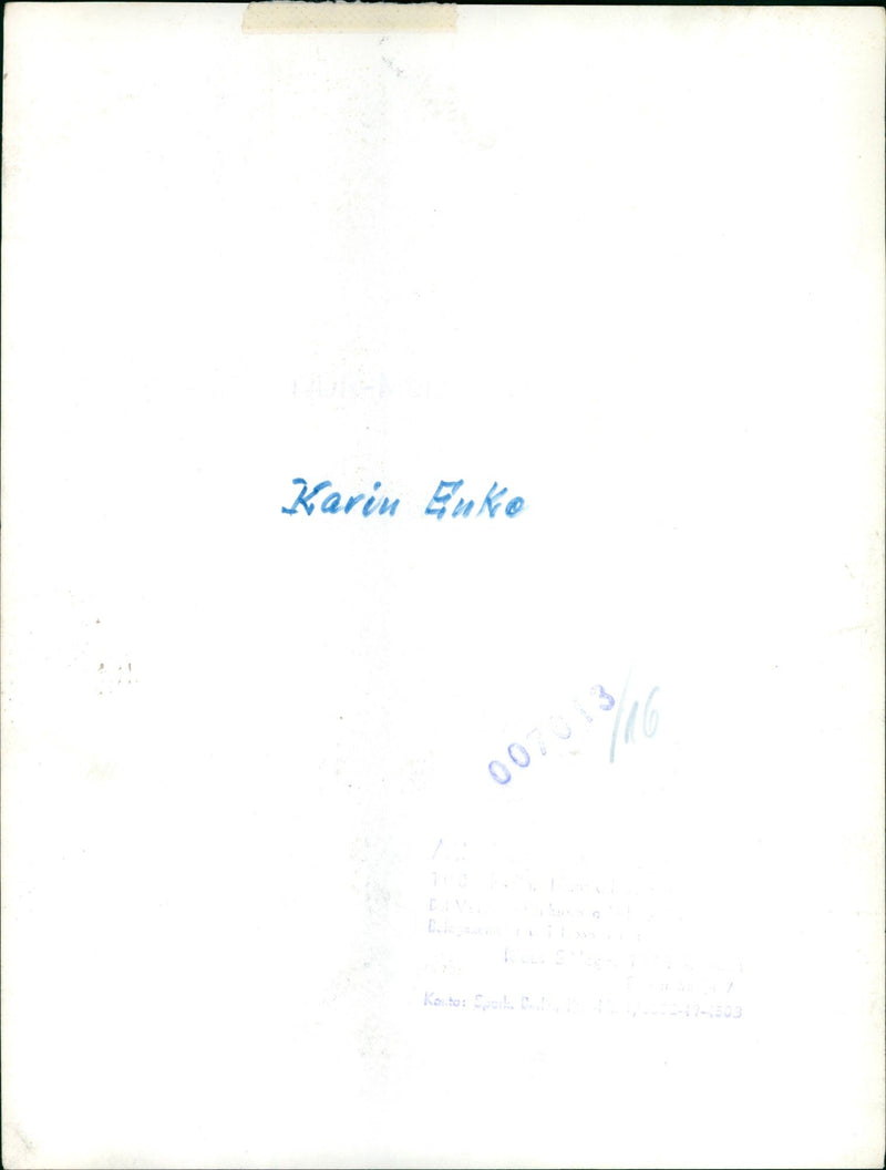 Karin Enke - Vintage Photograph