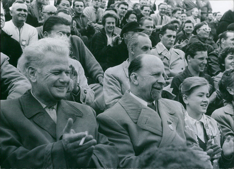 GDR politicians Walter Ulbricht and Hermann Matern - Vintage Photograph