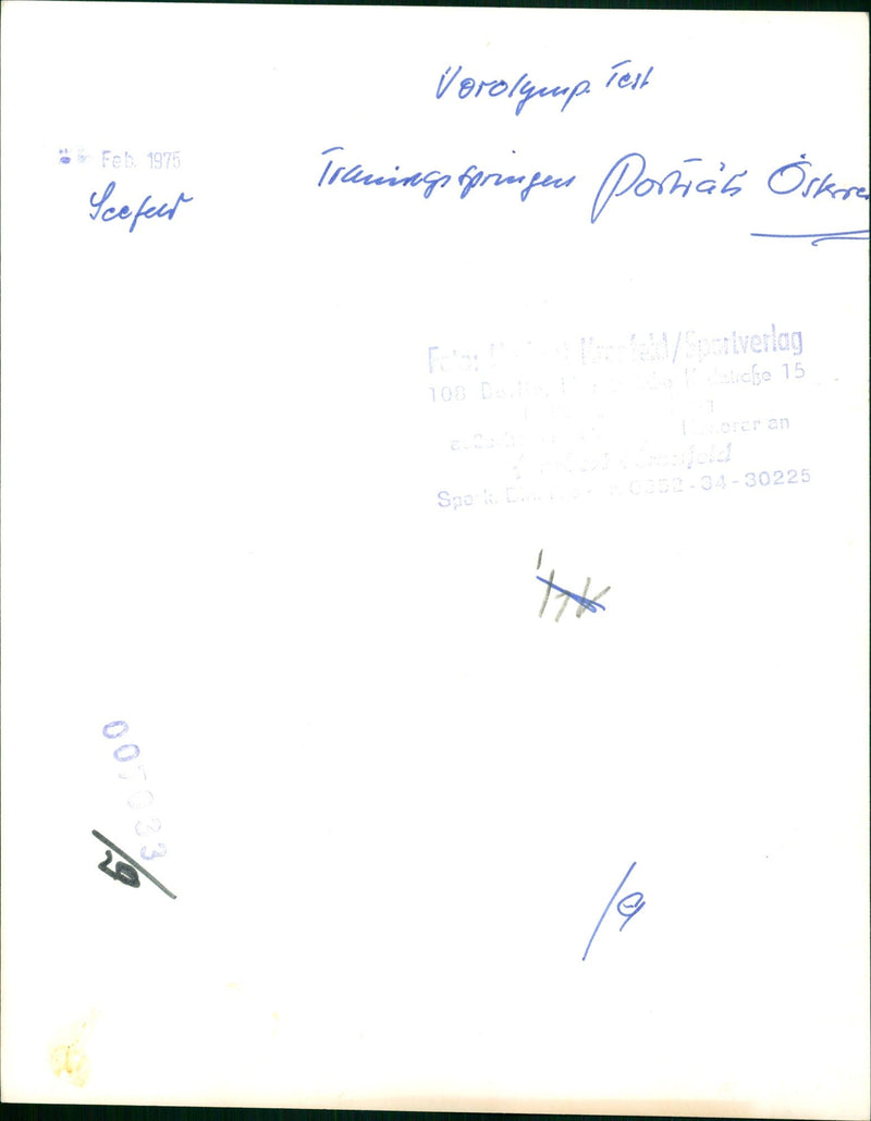 1975 PREPARATION OLYMP WINTER PLAYING INNSBRUCK FILM DIRECTED ROGER - Vintage Photograph