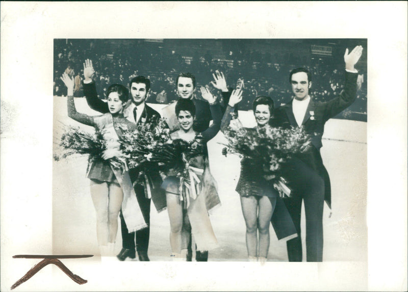 USSR winner at the European figure skating championships in 1971 - Vintage Photograph