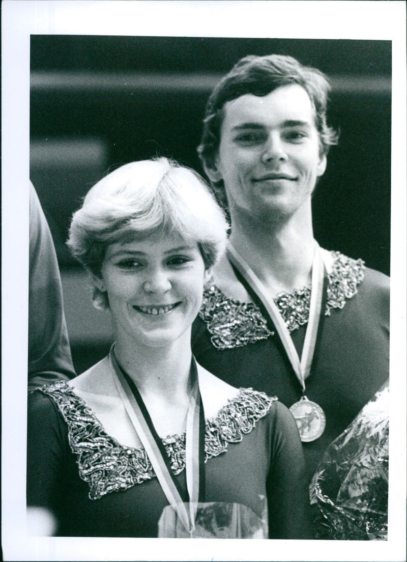 Kerstin Stolfig and Veit Kempe, GDR championships 1979 - Vintage Photograph