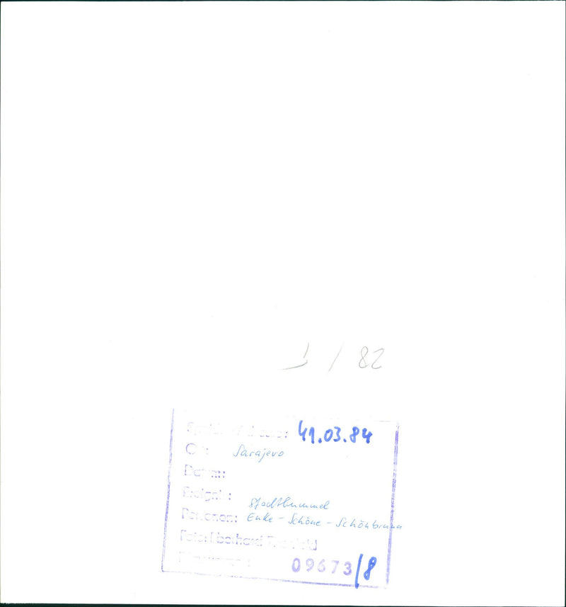 OLYMPIC WINTER PLAYING THONFELD SARAJEVO STROLL ROCCOON ENKE SCH FILM - Vintage Photograph