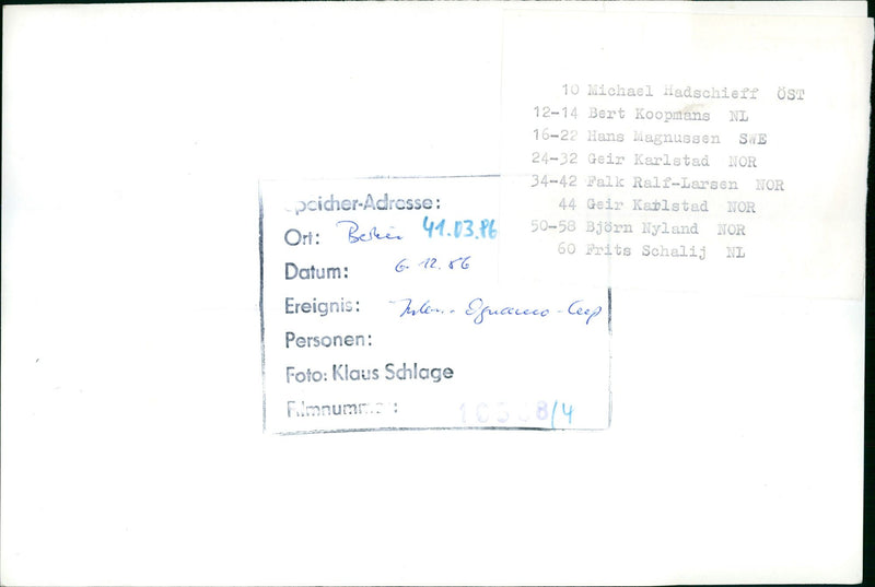 DINAMO CUP TALLEN SQUARECO CEEP PEOPLE FILMNUMZ MICHAEL - Vintage Photograph