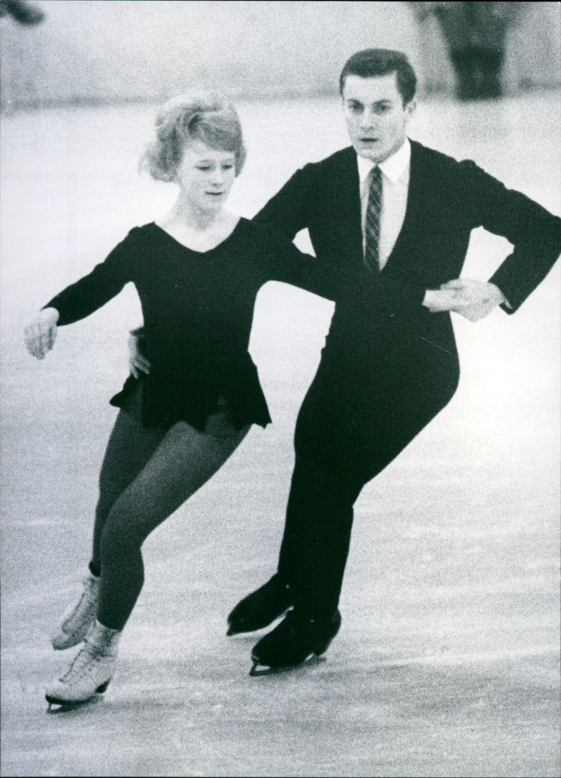Steffi Böhme and Bernd Egert, German Championships 1966 - Vintage Photograph
