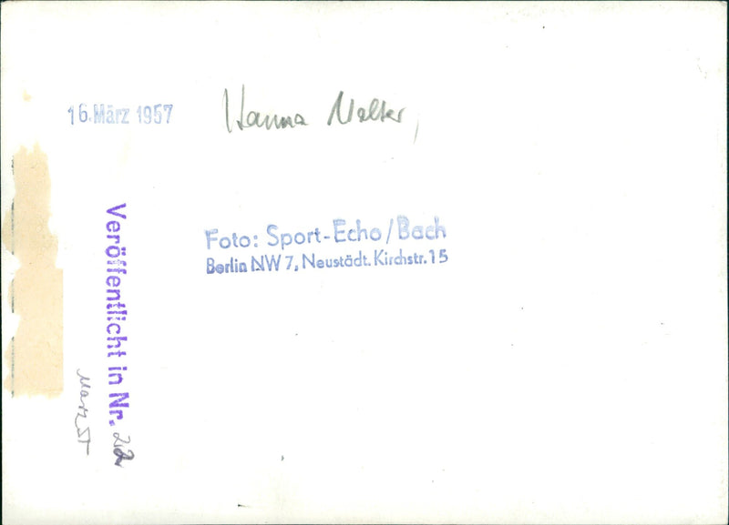 Hanna Walter - Vintage Photograph