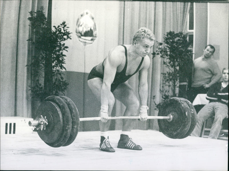 Polish weightlifter Vlandowski - Vintage Photograph