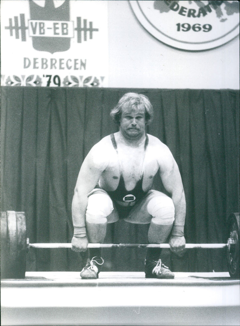 Norwegian weightlifter Knudsen - Vintage Photograph