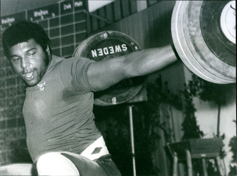 Cuban weightlifter - Vintage Photograph