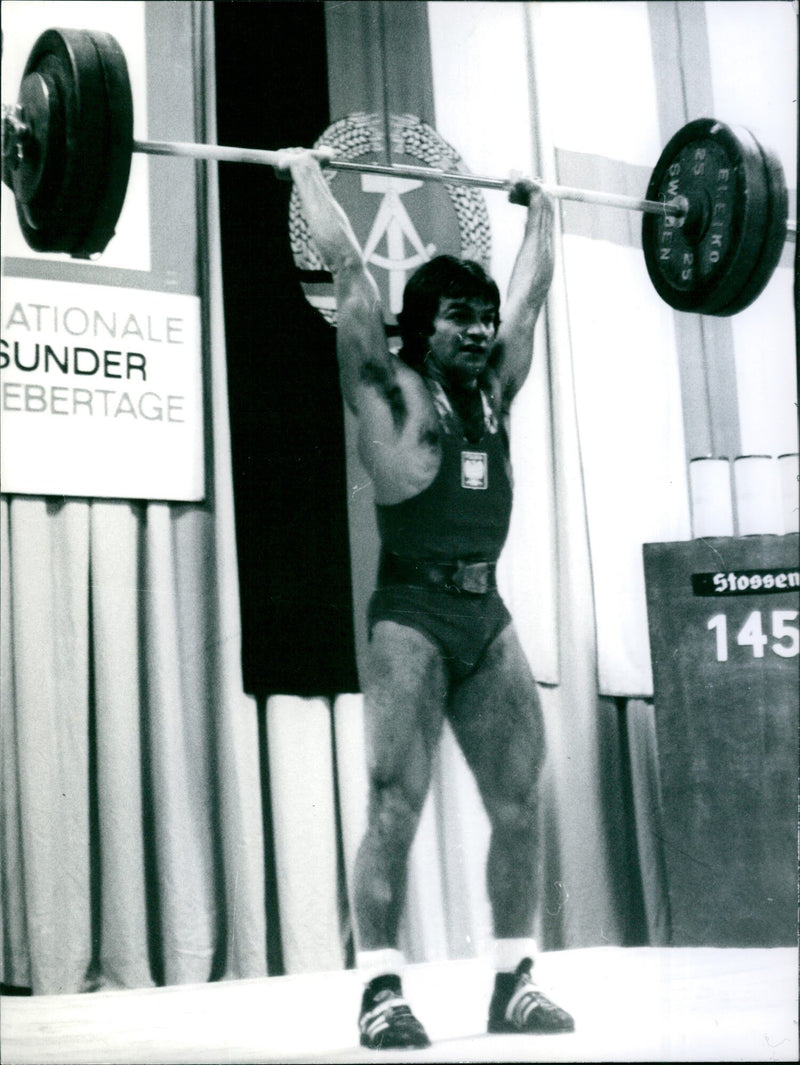 Polish weightlifter Bednarz - Vintage Photograph