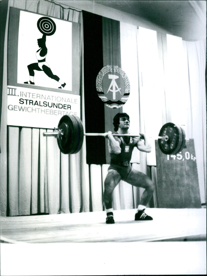 Polish weightlifter Bednarz - Vintage Photograph