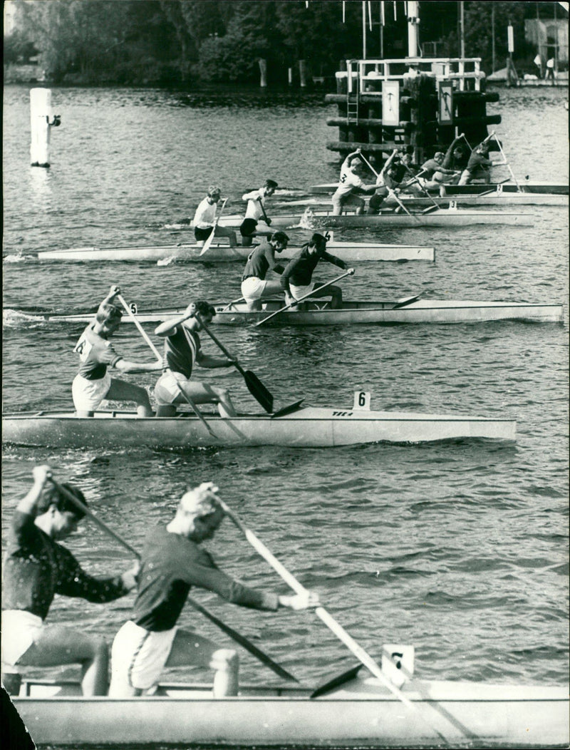 Rowing competition - Vintage Photograph