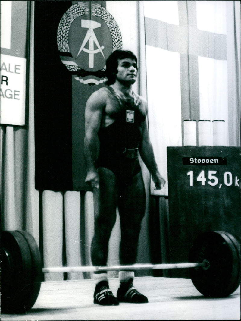 Polish weightlifter Bednarz - Vintage Photograph