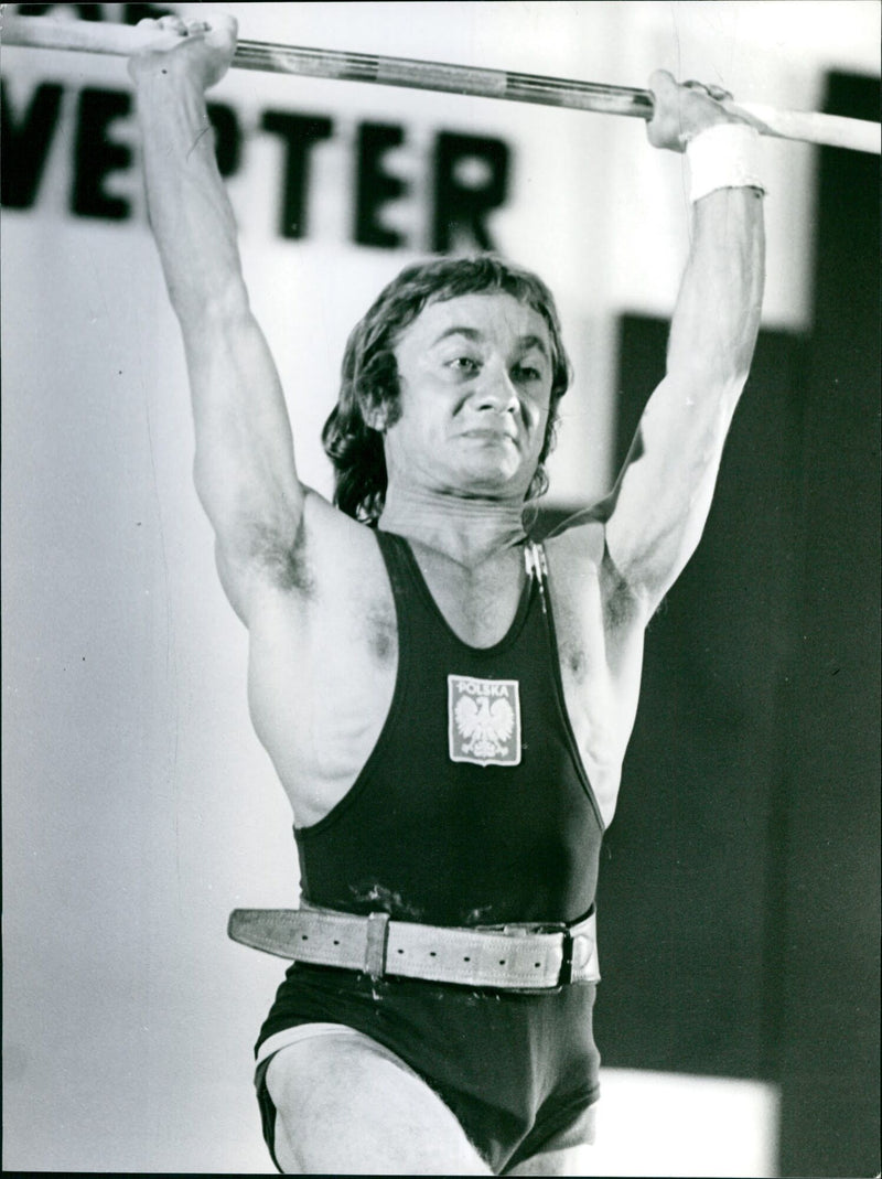 Polish weightlifter Galocki - Vintage Photograph