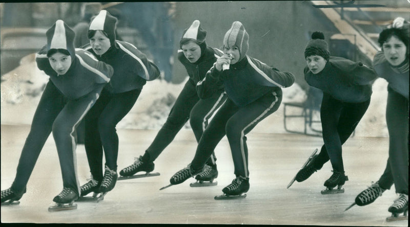 Speed skater - Vintage Photograph