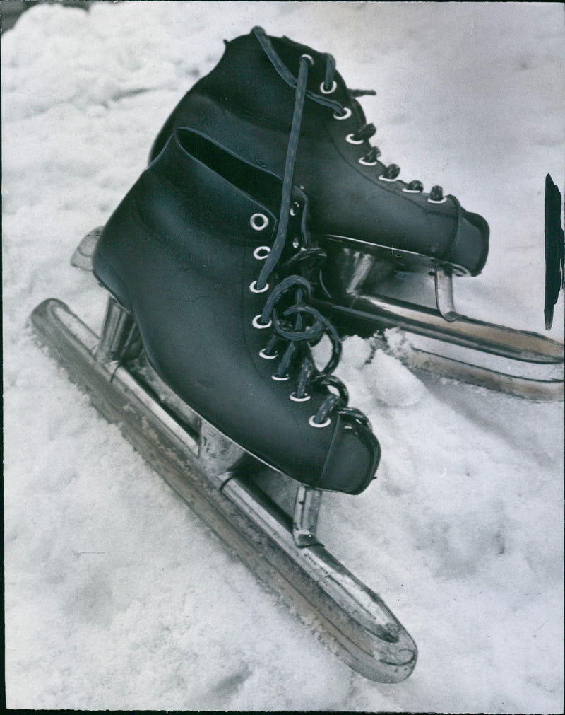Speed skating shoes - Vintage Photograph