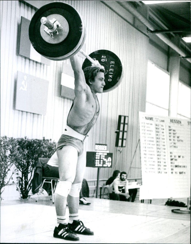 Cuban weightlifter Rodriguez - Vintage Photograph