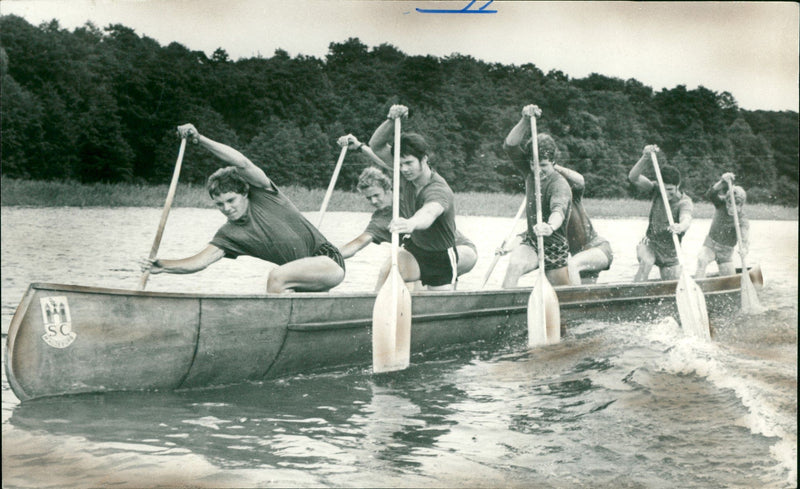 Canoeing - Vintage Photograph