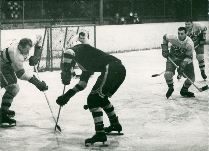 Ice hockey Canada versus GDR - Vintage Photograph