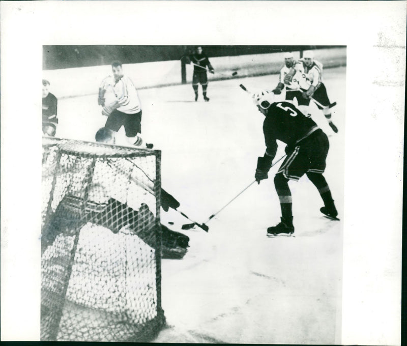 GDR team against Norway - Vintage Photograph