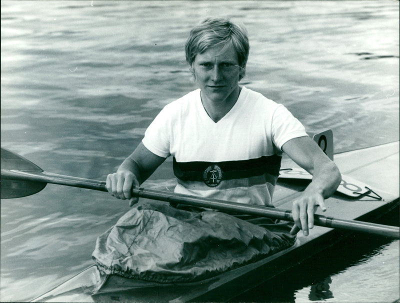 Canoeist Kueschke - Vintage Photograph