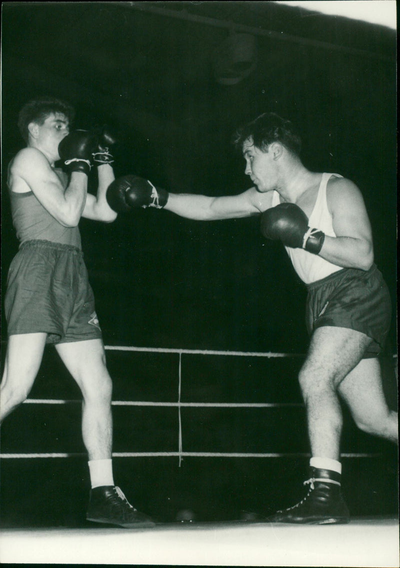 GDR boxing match 1956 - Vintage Photograph