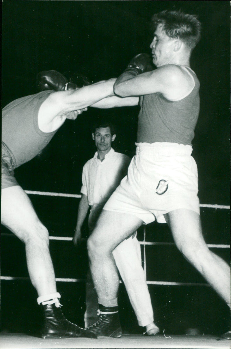 GDR boxing match 1956 - Vintage Photograph