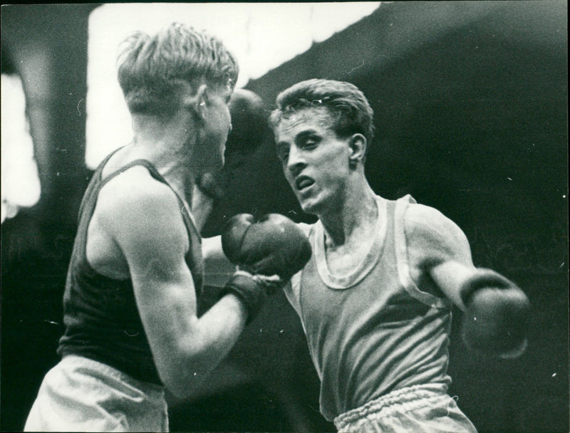 GDR boxing match 1957 - Vintage Photograph