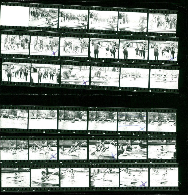 1982 BERLIN SCHMOCKWITZ BSG TIEFBAU BERLUI SEKT WATER RIDING LOOBA FILMN - Vintage Photograph