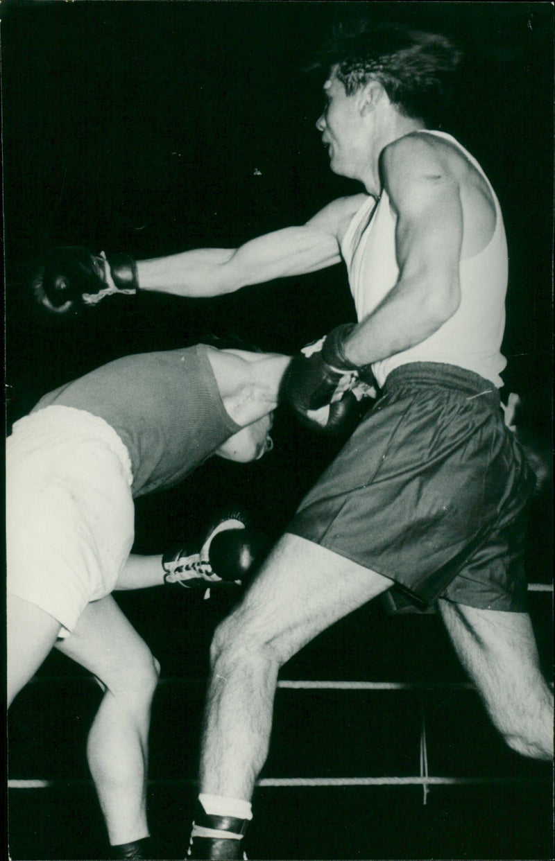 GDR boxing match 1956 - Vintage Photograph
