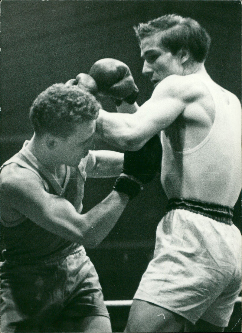 GDR boxing match 1957 - Vintage Photograph