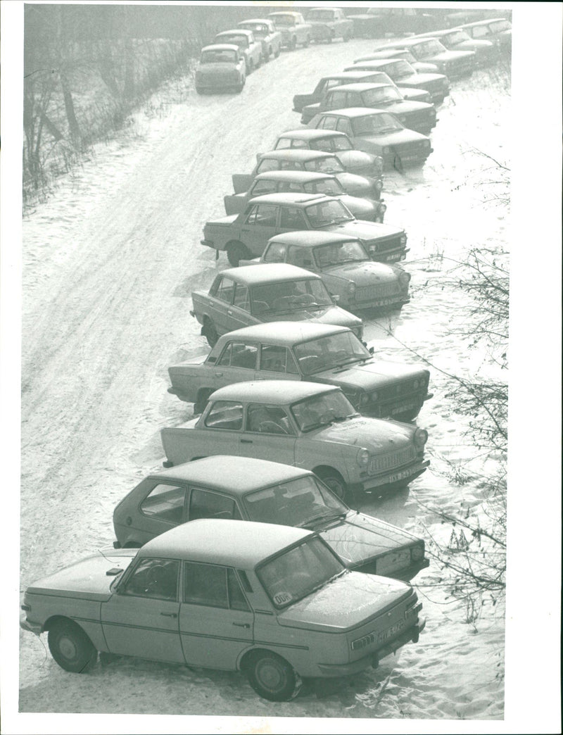 Parked cars - Vintage Photograph
