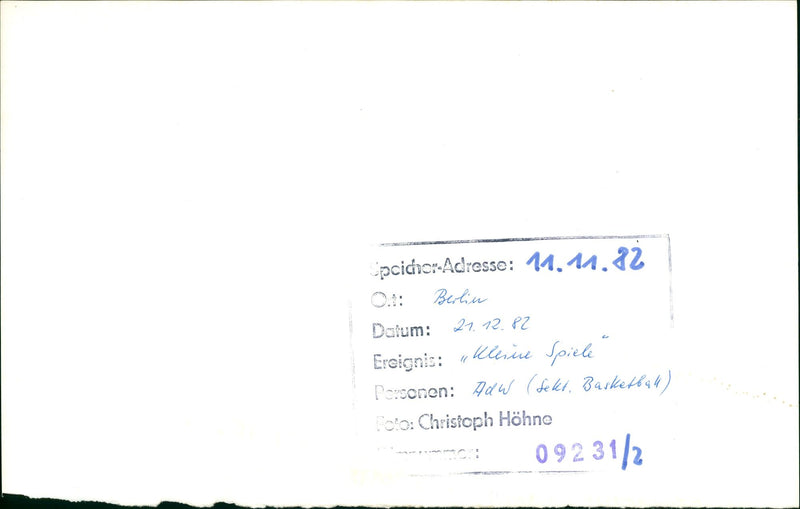 1982 ACADEMY SCIENCES BASKETBALL SECTION BASKETBA POLO TAK FILM - Vintage Photograph