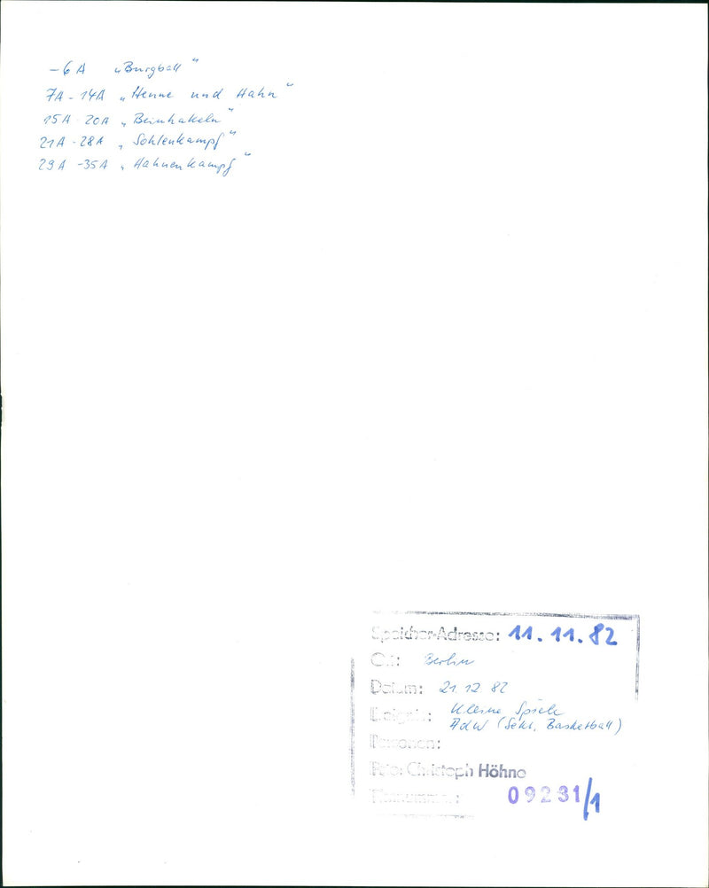 1982 SCIENCES BASKETBALL SECTION ACADEMY SCIENCE FILM - Vintage Photograph