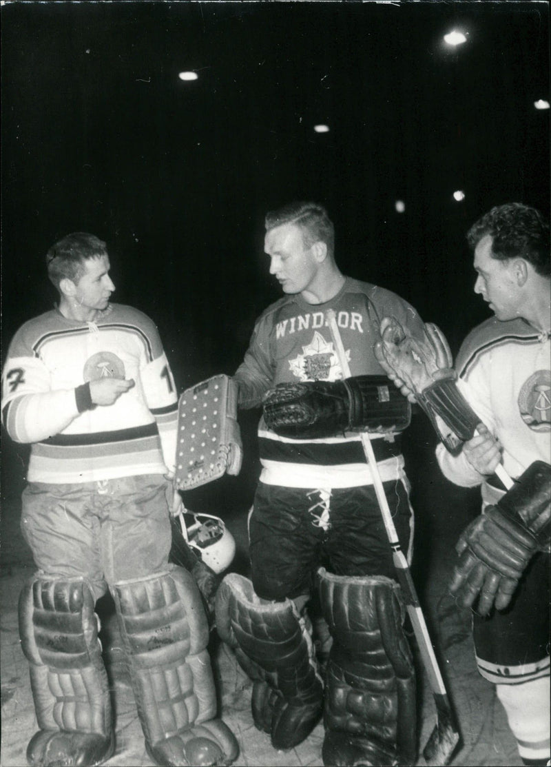 Ice hockey - GDR versus Canada - Vintage Photograph