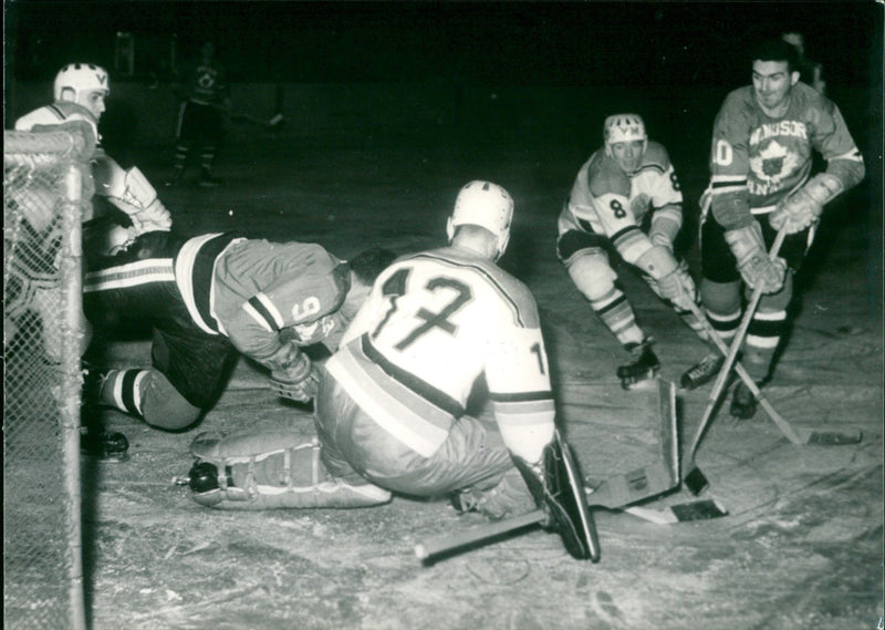 Ice hockey - Hirche, Hiller & Costello - Vintage Photograph