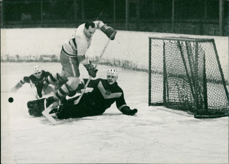 Ice Hockey - Kolbe, Voigt & Johnston - Vintage Photograph