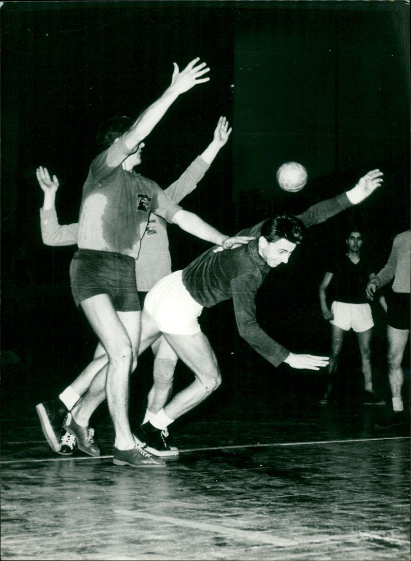 Handball game SC Lok Leipzig - Motor Gohlis Nord Leipzig - Vintage Photograph